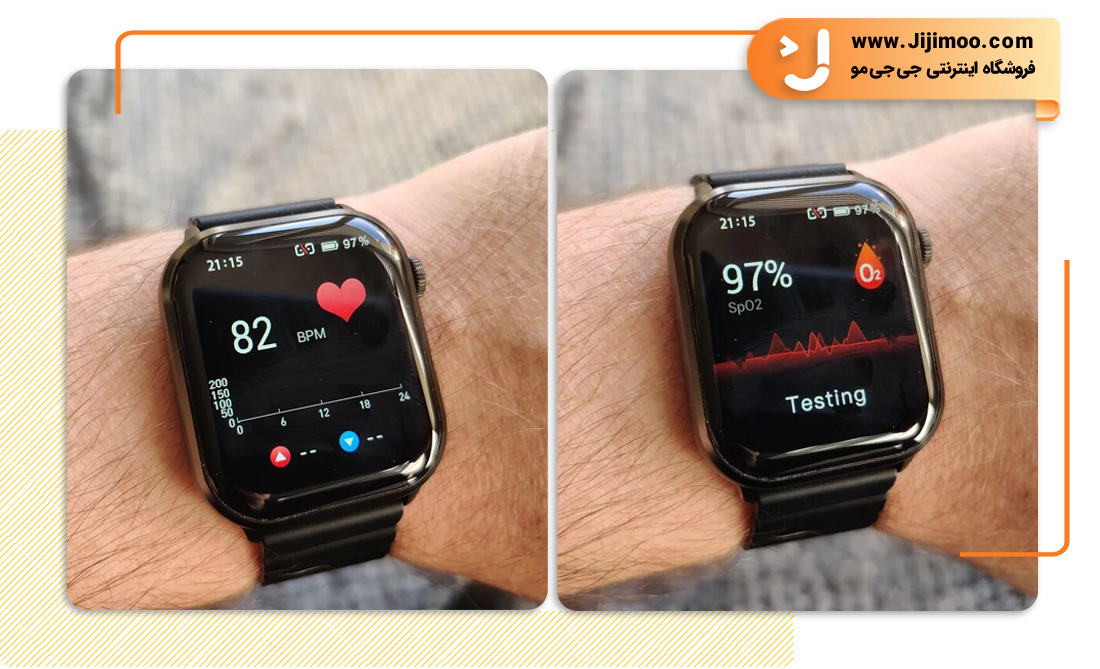 سنسور ضربان قلب و اکسیژن خون در ساعت هوشمند ورزشی شیائومی Imilab W02