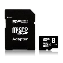کارت حافظه microSDHC سیلیکون پاور کلاس 10 ظرفیت 8 گیگابایت