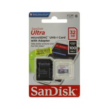 کارت حافظه SanDisk مدل Ultra MicroSDHC ظرفیت 32Gb سرعت 100Mb/S